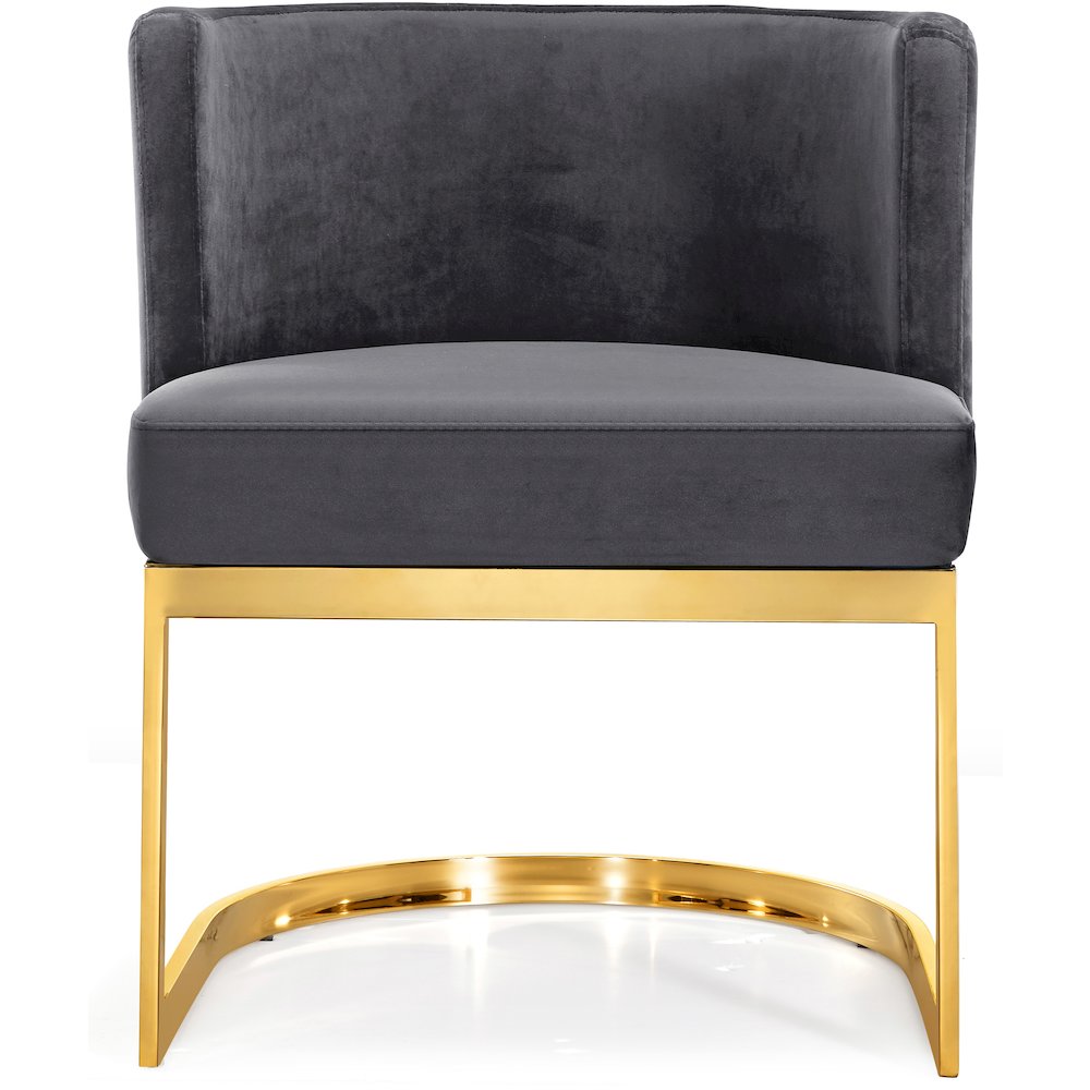 Gianna Grey Velvet Dining Chair. Picture 3