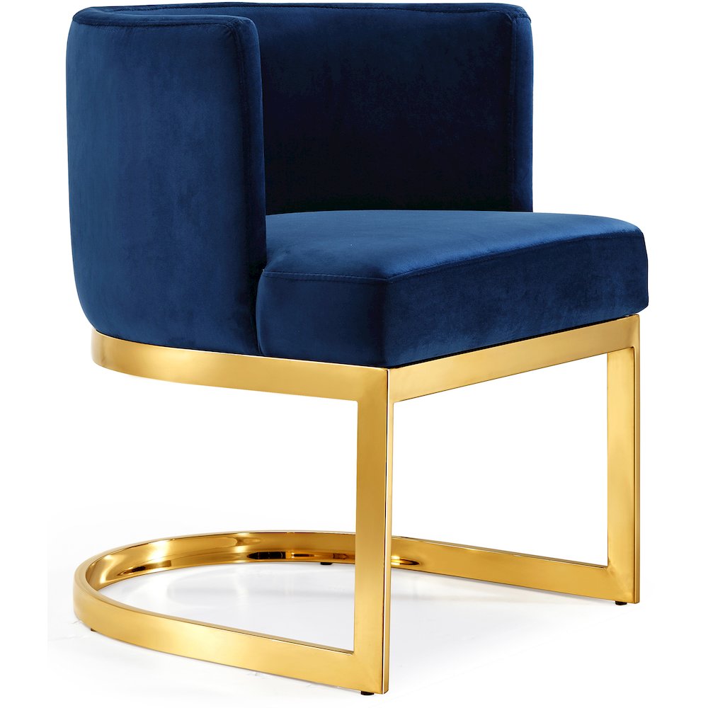 Gianna Navy Velvet Dining Chair. Picture 1