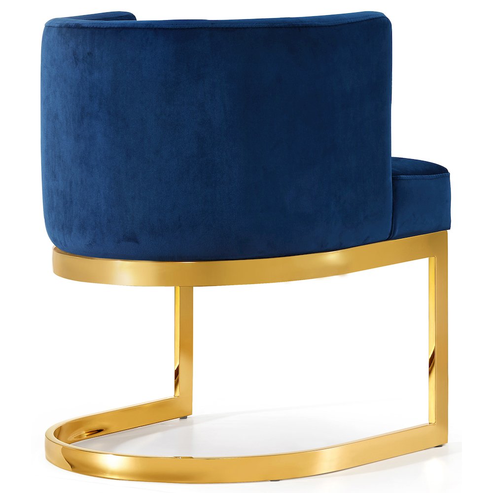Gianna Navy Velvet Dining Chair. Picture 2