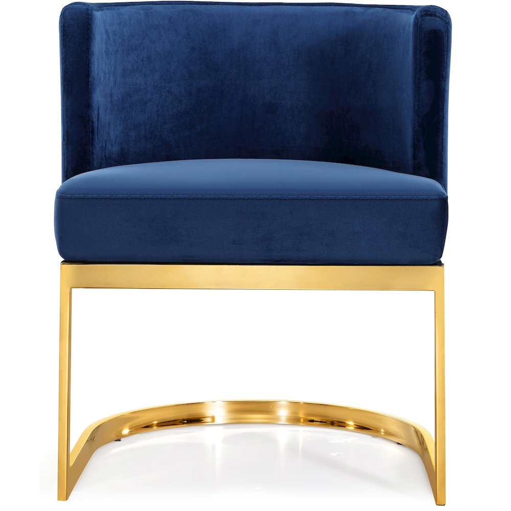 Gianna Navy Velvet Dining Chair. Picture 3