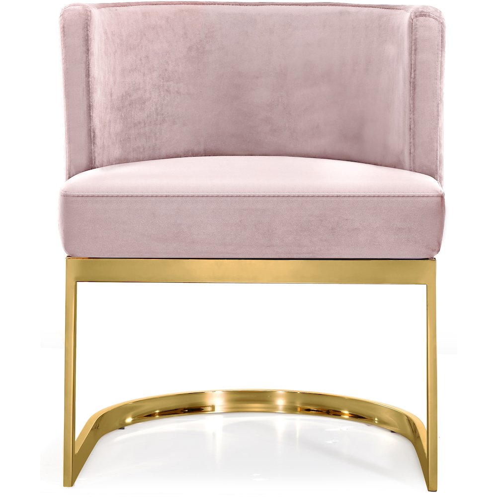 Gianna Pink Velvet Dining Chair. Picture 3