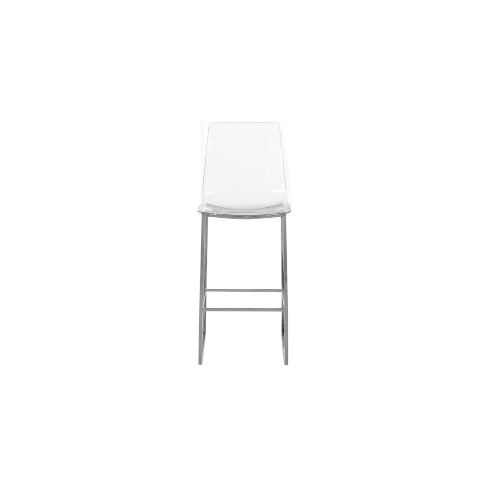 Lumen Chrome Metal/Lucite Polycarbonate Stool. Picture 3