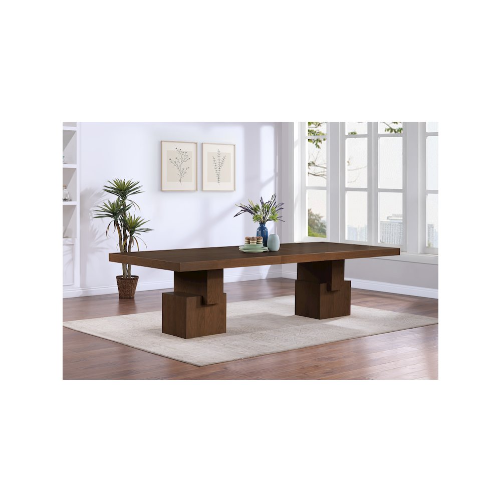 Anzio Brown Dining Table. Picture 2