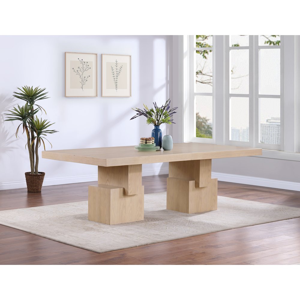 Anzio Oak Dining Table. Picture 3