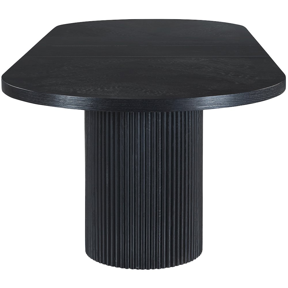 Belinda Black Oak Veneer Dining Table. Picture 9