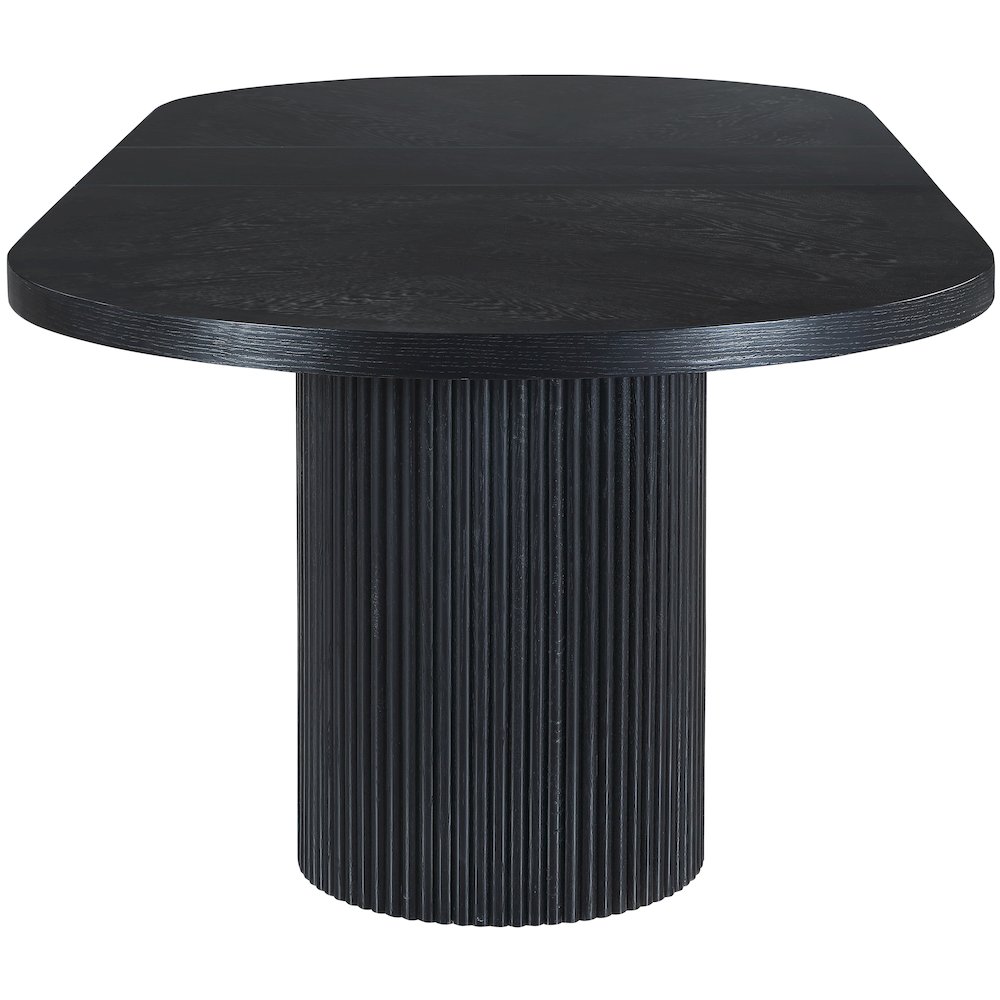 Belinda Black Oak Veneer Dining Table. Picture 10