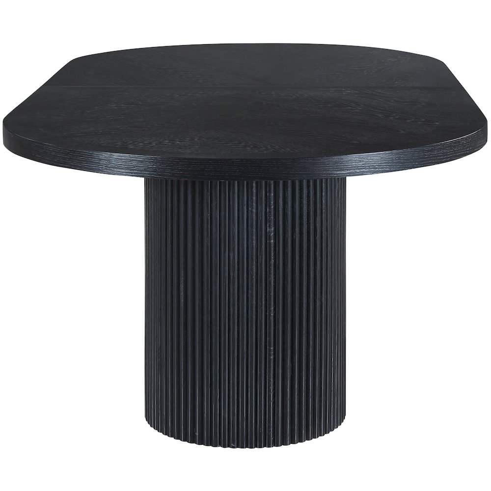 Belinda Black Oak Veneer Dining Table. Picture 11