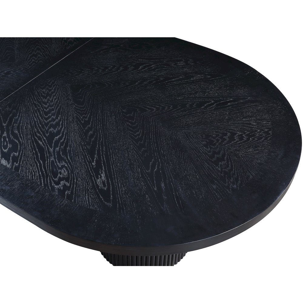 Belinda Black Oak Veneer Dining Table. Picture 12
