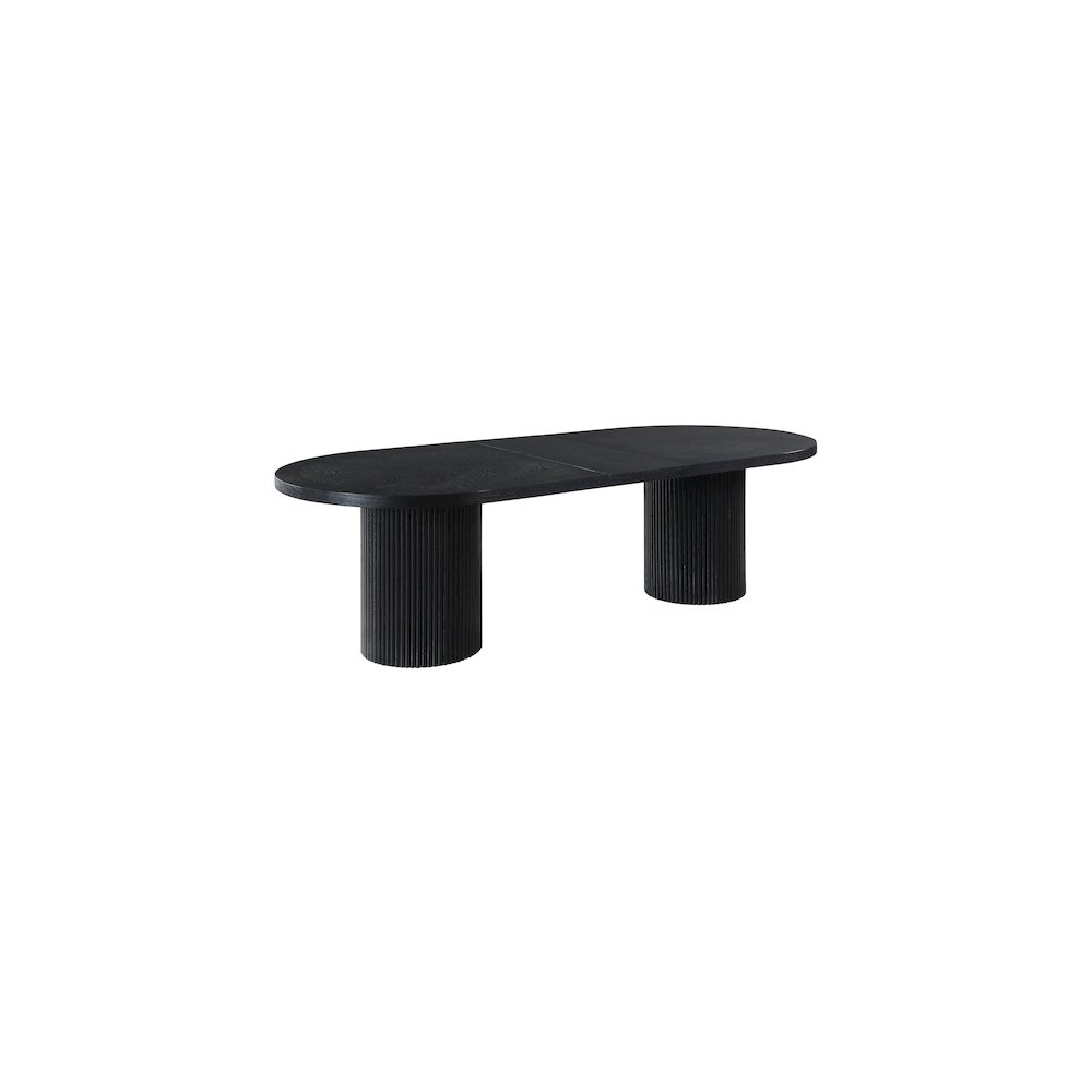 Belinda Black Oak Veneer Dining Table. Picture 4
