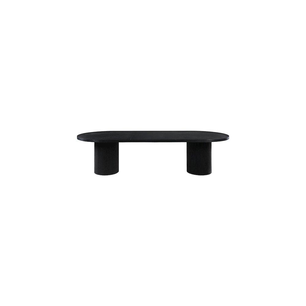 Belinda Black Oak Veneer Dining Table. Picture 6