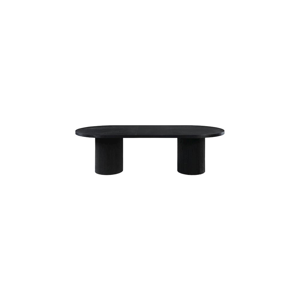 Belinda Black Oak Veneer Dining Table. Picture 7