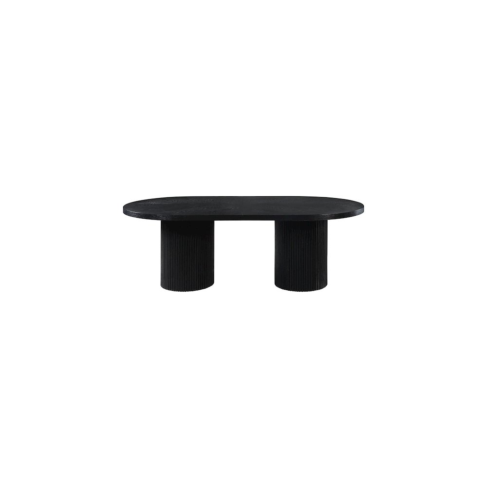 Belinda Black Oak Veneer Dining Table. Picture 8