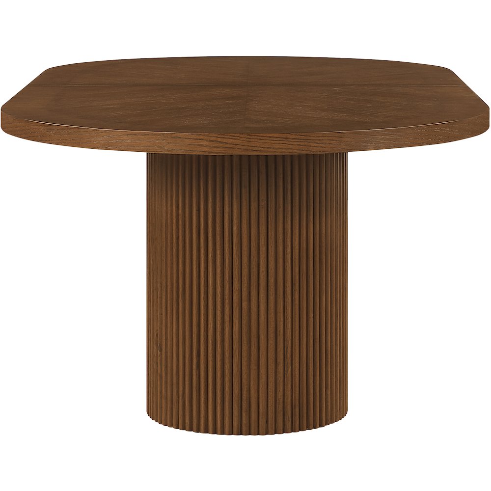 Belinda 90" / 106.5" / 123" Brown Oak Wood Dining Table. Picture 10