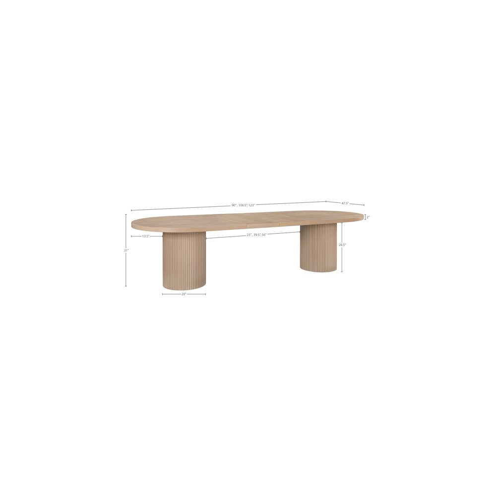 Belinda Natural Oak Veneer Dining Table. Picture 13