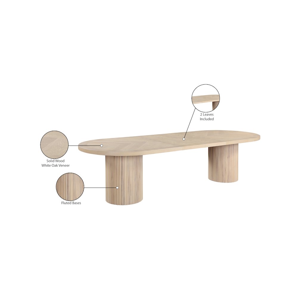 Belinda Natural Oak Veneer Dining Table. Picture 14