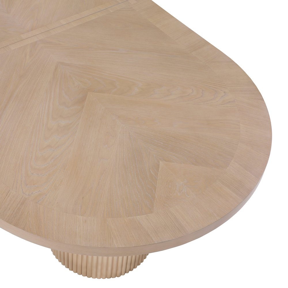 Belinda Natural Oak Veneer Dining Table. Picture 10