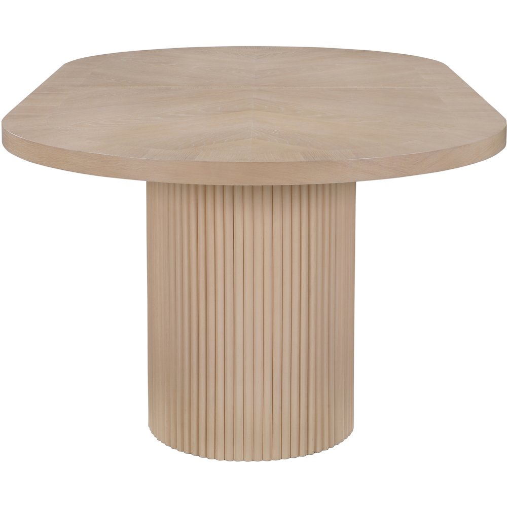 Belinda Natural Oak Veneer Dining Table. Picture 7