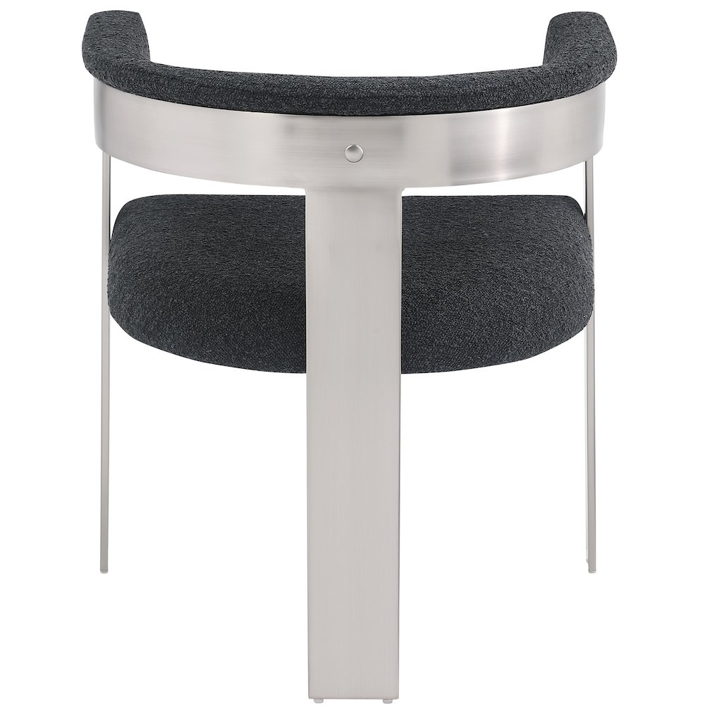 Romeo Black Boucle Fabric Dining Chair, Set of 2. Picture 2