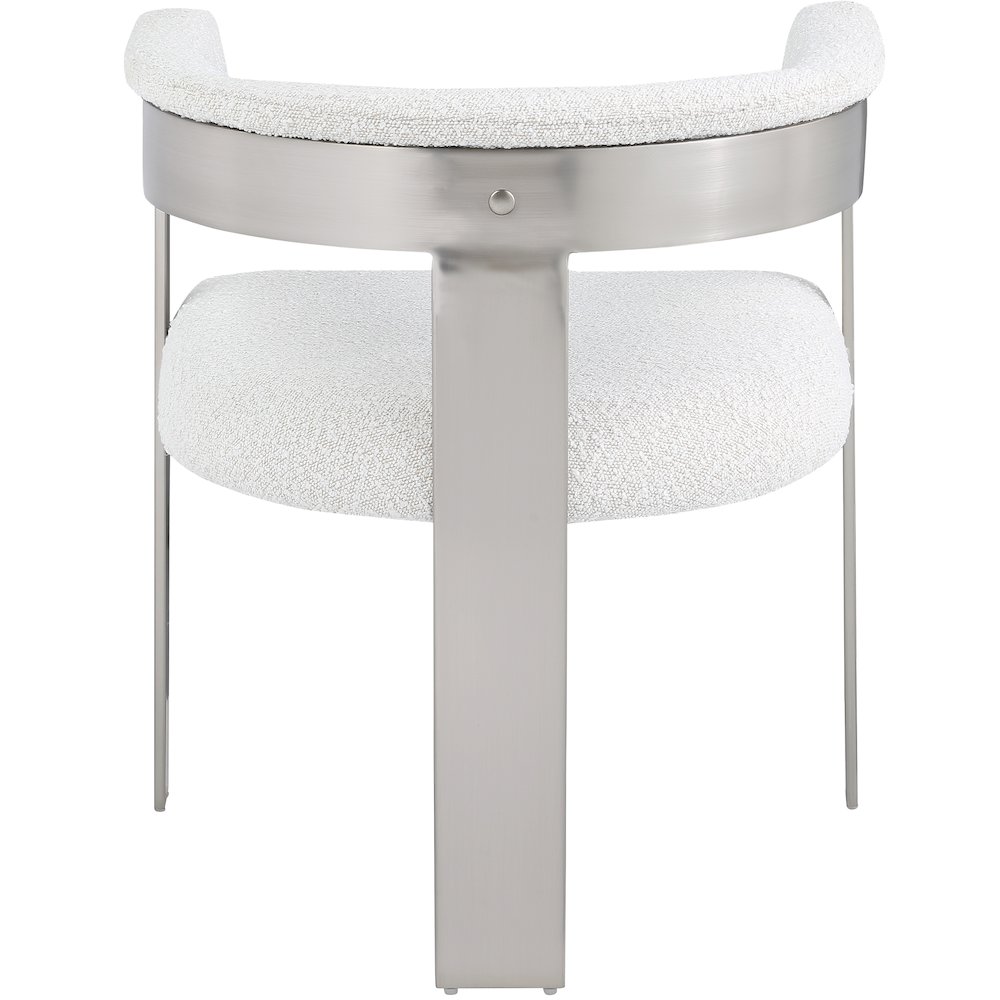 Romeo Cream Boucle Fabric Dining Chair, Set of 2. Picture 2