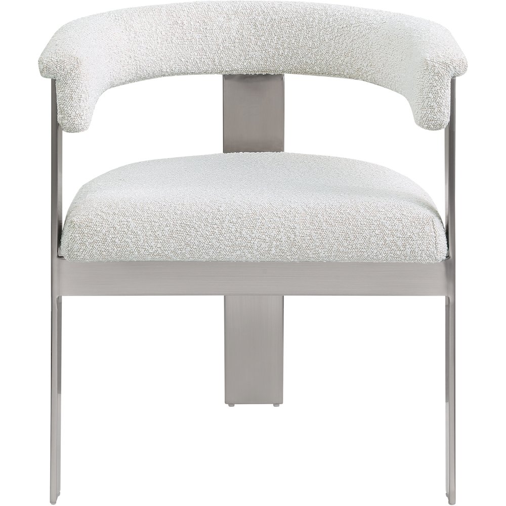 Romeo Cream Boucle Fabric Dining Chair, Set of 2. Picture 3