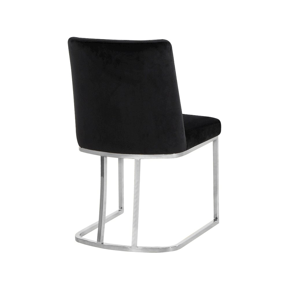 Heidi Black Velvet Dining Chair, Set of 2. Picture 2