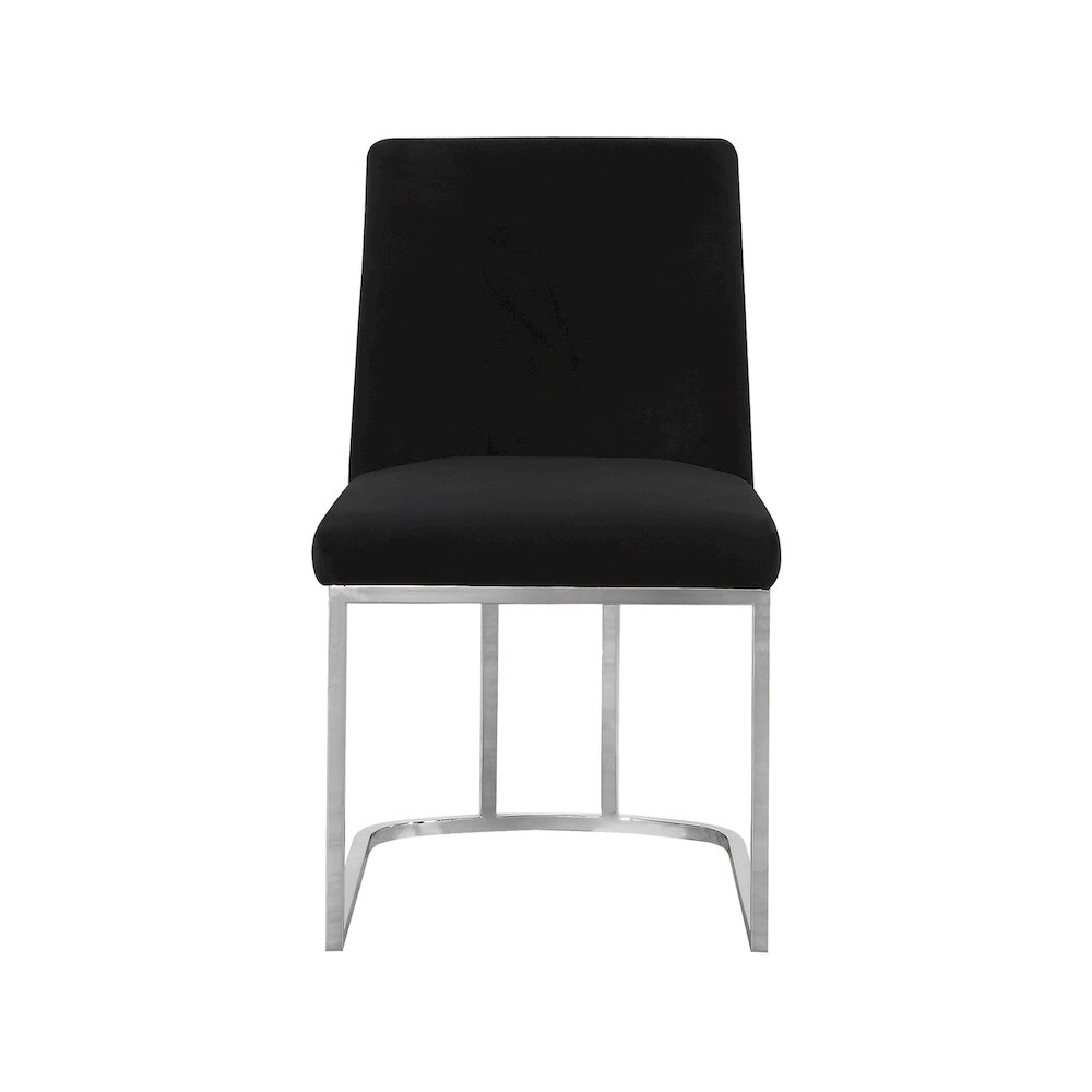 Heidi Black Velvet Dining Chair, Set of 2. Picture 3