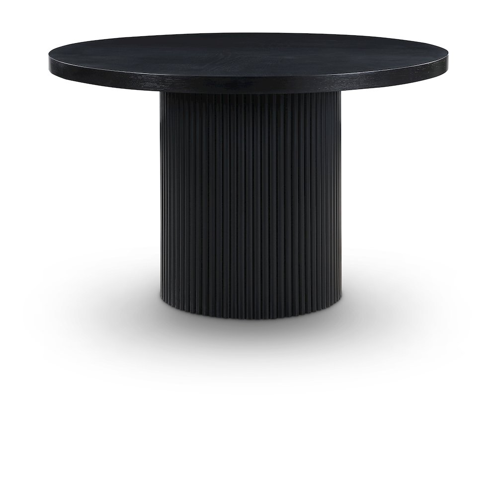 Belinda Black Oak Veneer Dining Table. Picture 1
