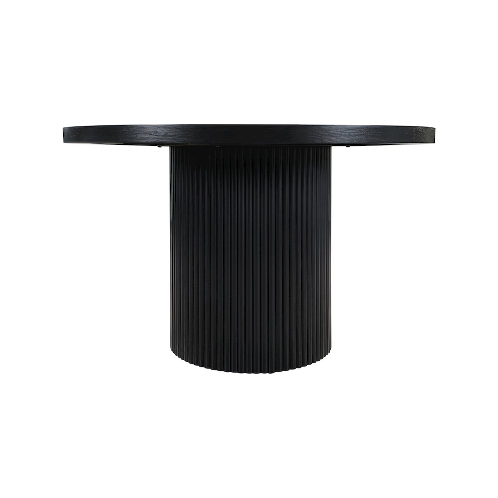 Belinda Black Oak Veneer Dining Table. Picture 2