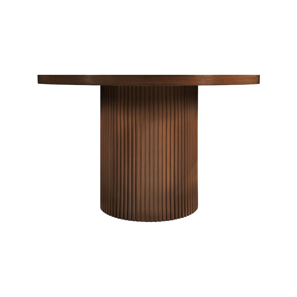 Belinda Brown Oak Veneer Dining Table. Picture 2