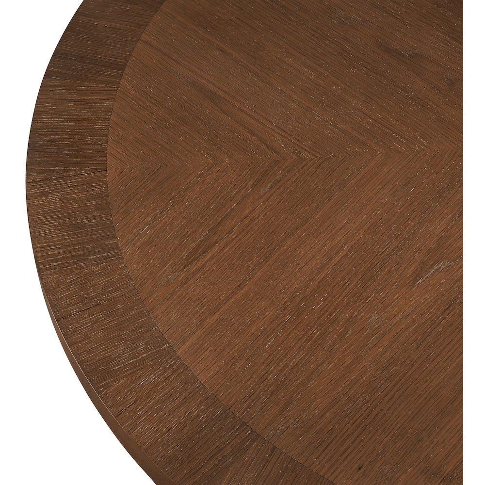 Belinda Brown Oak Veneer Dining Table. Picture 4