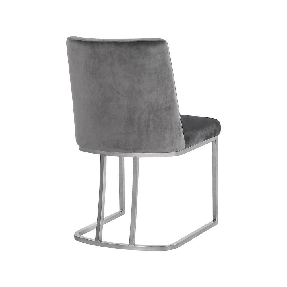 Heidi Grey Velvet Dining Chair, Set of 2. Picture 2