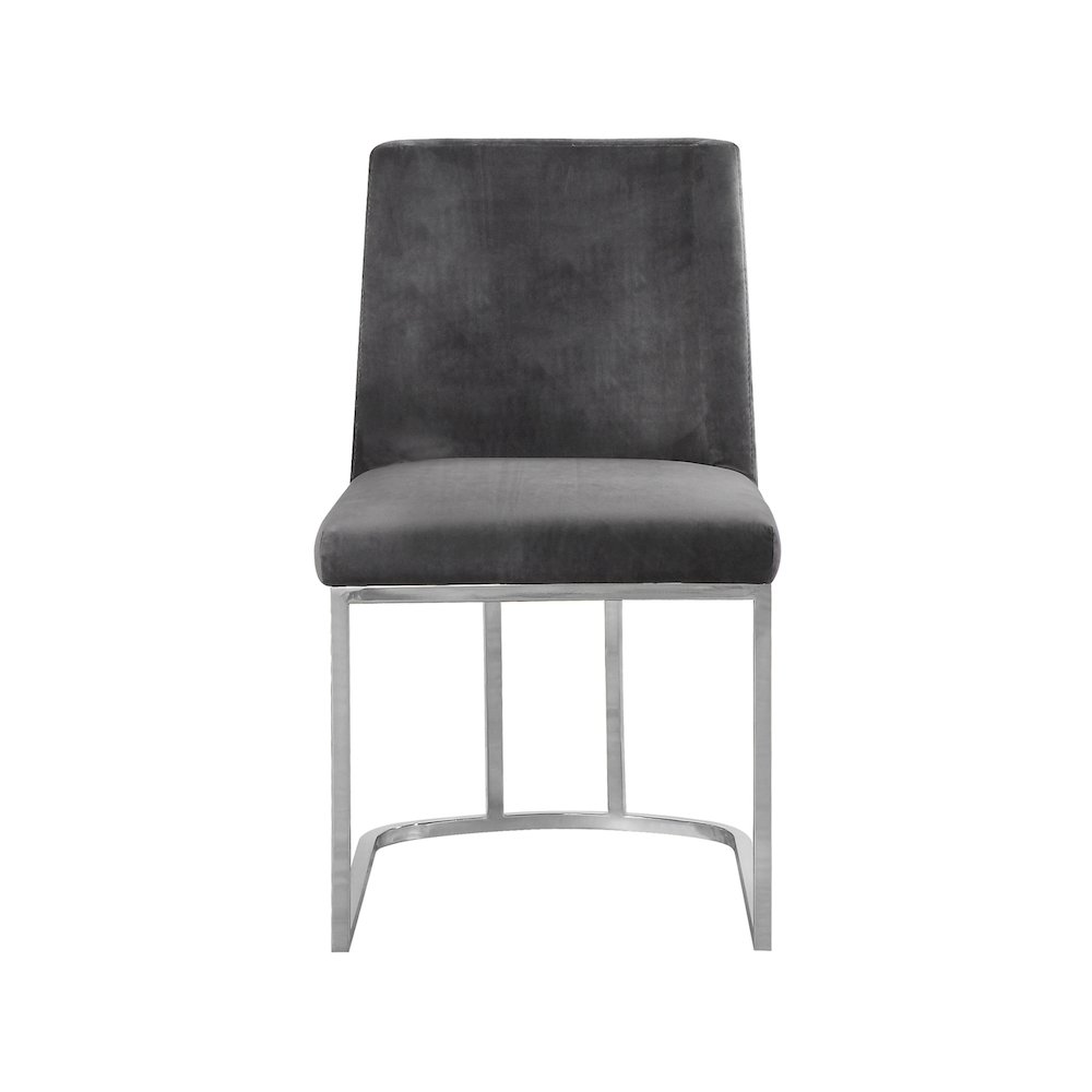 Heidi Grey Velvet Dining Chair, Set of 2. Picture 3
