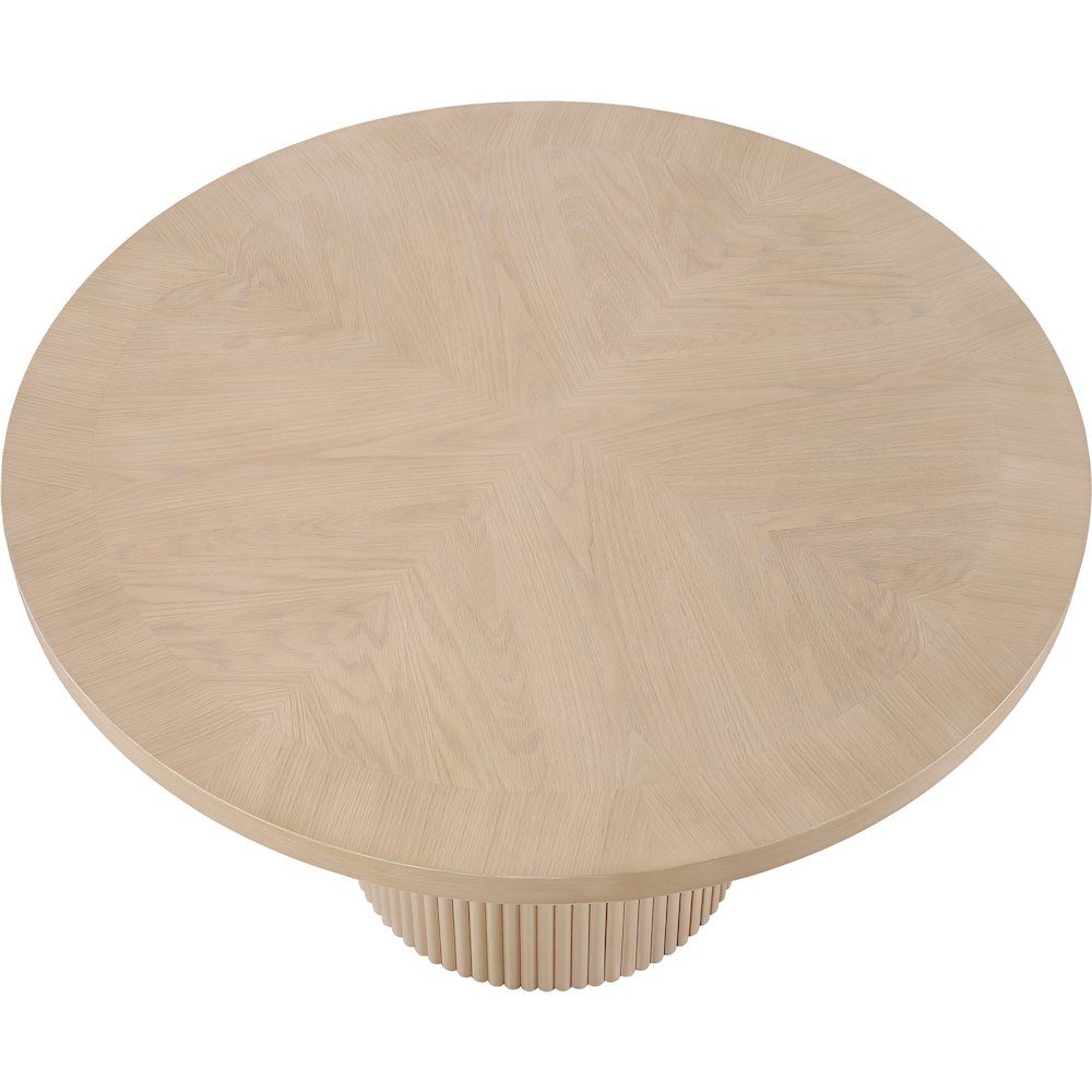 Belinda Natural Oak Veneer Dining Table. Picture 3