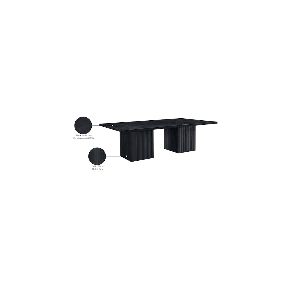 Belinda Black Modular Dining Table. Picture 7