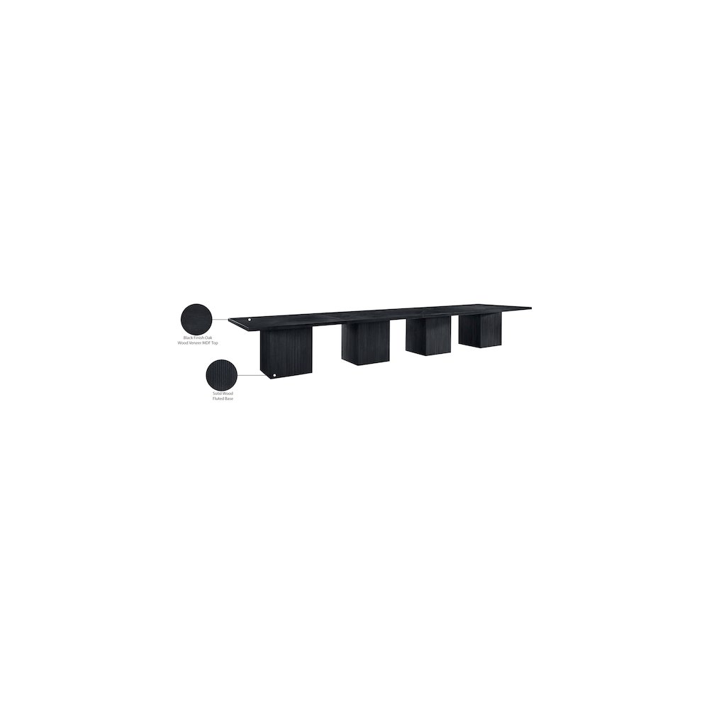 Belinda Black Modular Dining Table. Picture 7