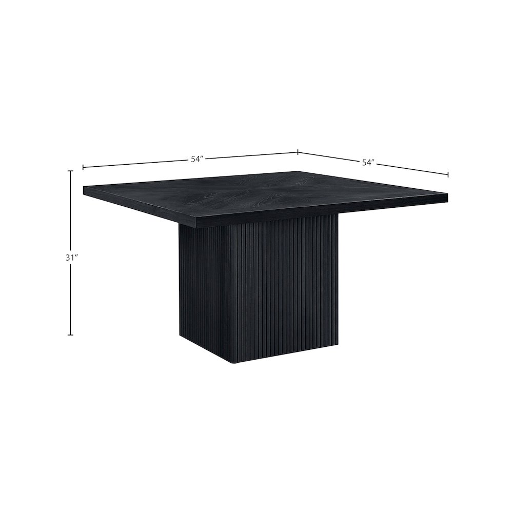 Belinda Black Oak Veneer Dining Table. Picture 6