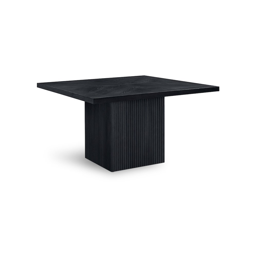 Belinda Black Oak Veneer Dining Table. Picture 1