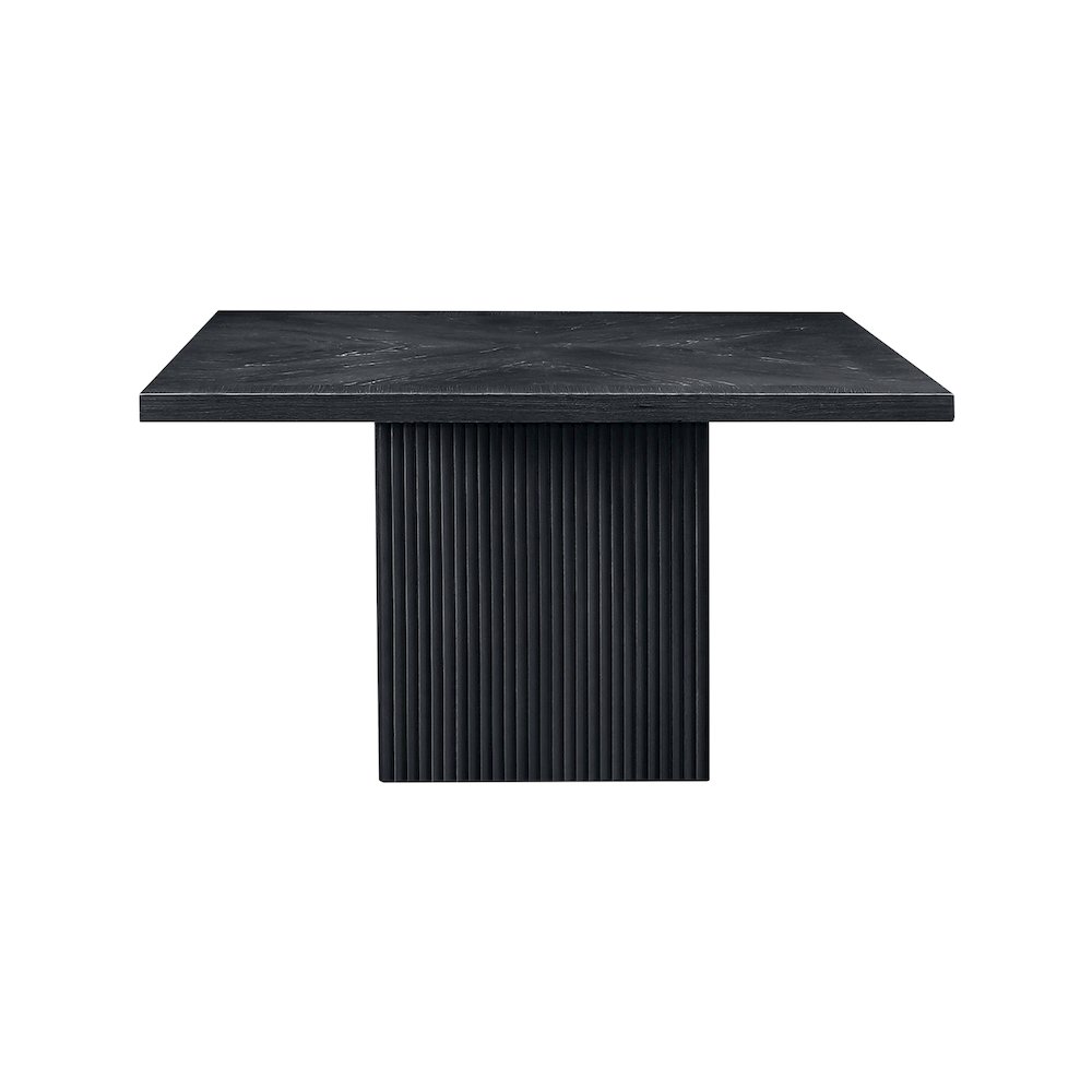 Belinda Black Oak Veneer Dining Table. Picture 2