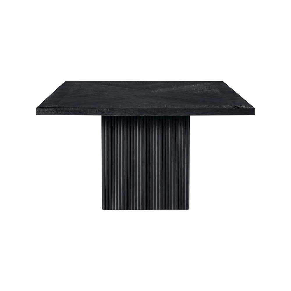 Belinda Black Oak Veneer Dining Table. Picture 3