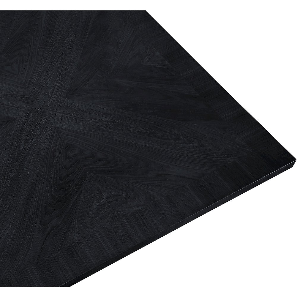Belinda Black Oak Veneer Dining Table. Picture 4