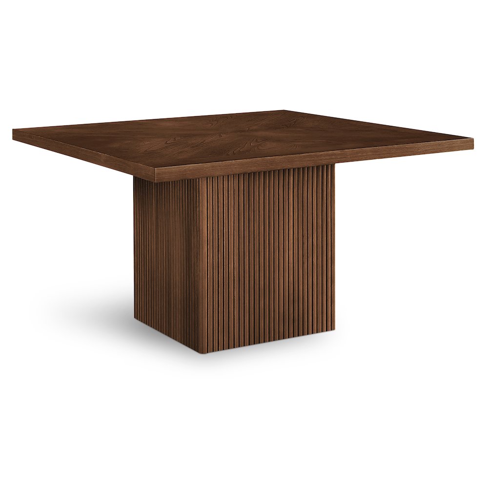 Belinda 54" Brown Beech Wood And Oak Veneer Dining Table. Picture 1