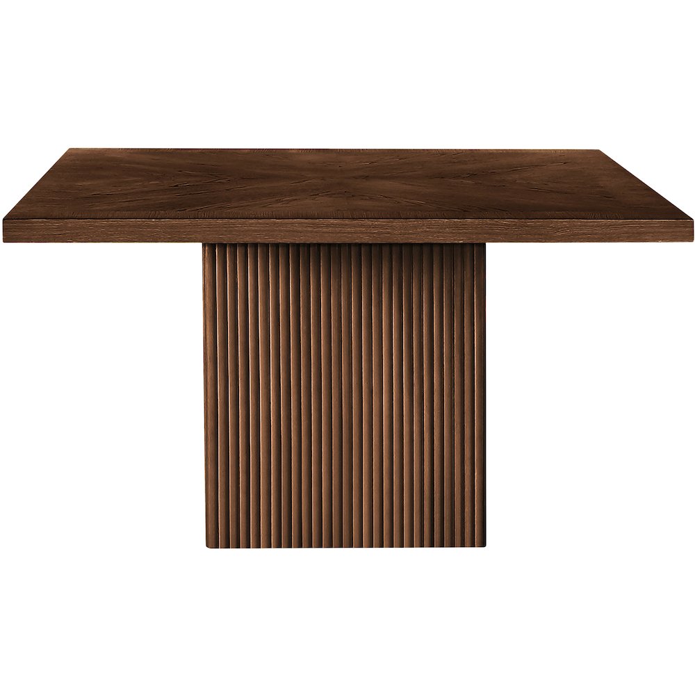 Belinda 54" Brown Beech Wood And Oak Veneer Dining Table. Picture 2