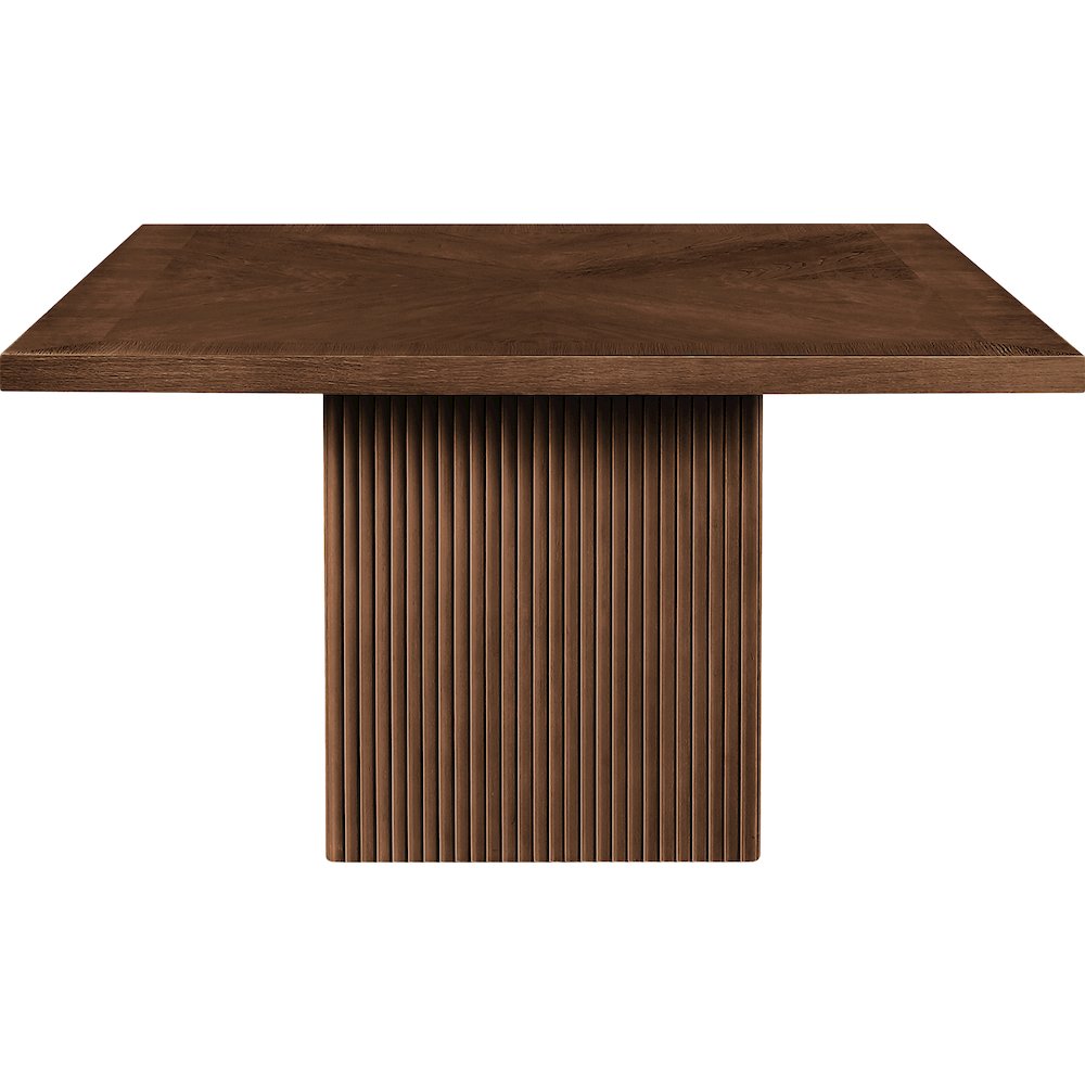 Belinda 54" Brown Beech Wood And Oak Veneer Dining Table. Picture 8