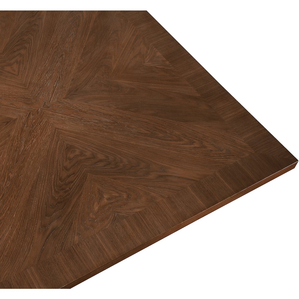 Belinda 54" Brown Beech Wood And Oak Veneer Dining Table. Picture 3