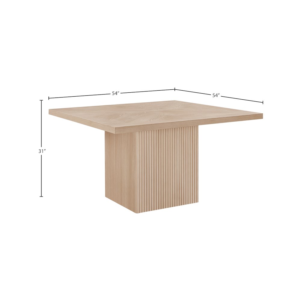 Belinda Natural Oak Veneer Dining Table. Picture 6