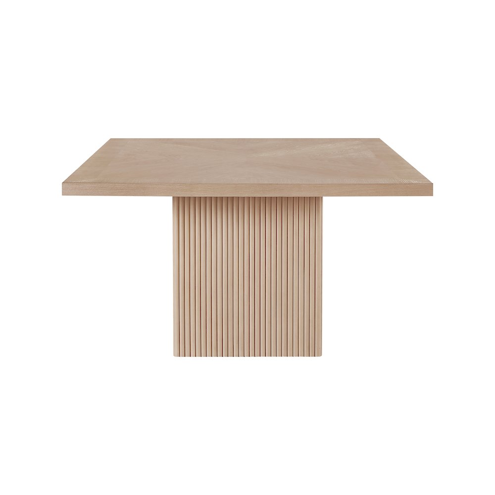 Belinda Natural Oak Veneer Dining Table. Picture 3