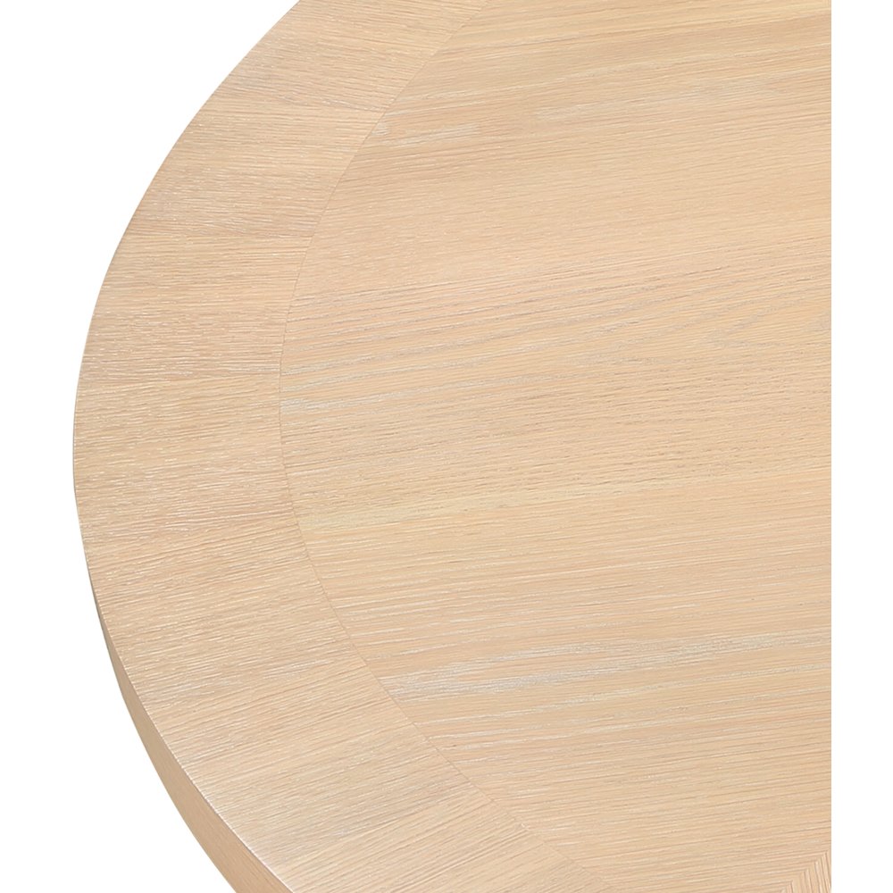 Belinda 60" Natural Solid Wood and Oak Veneer Dining Table. Picture 4