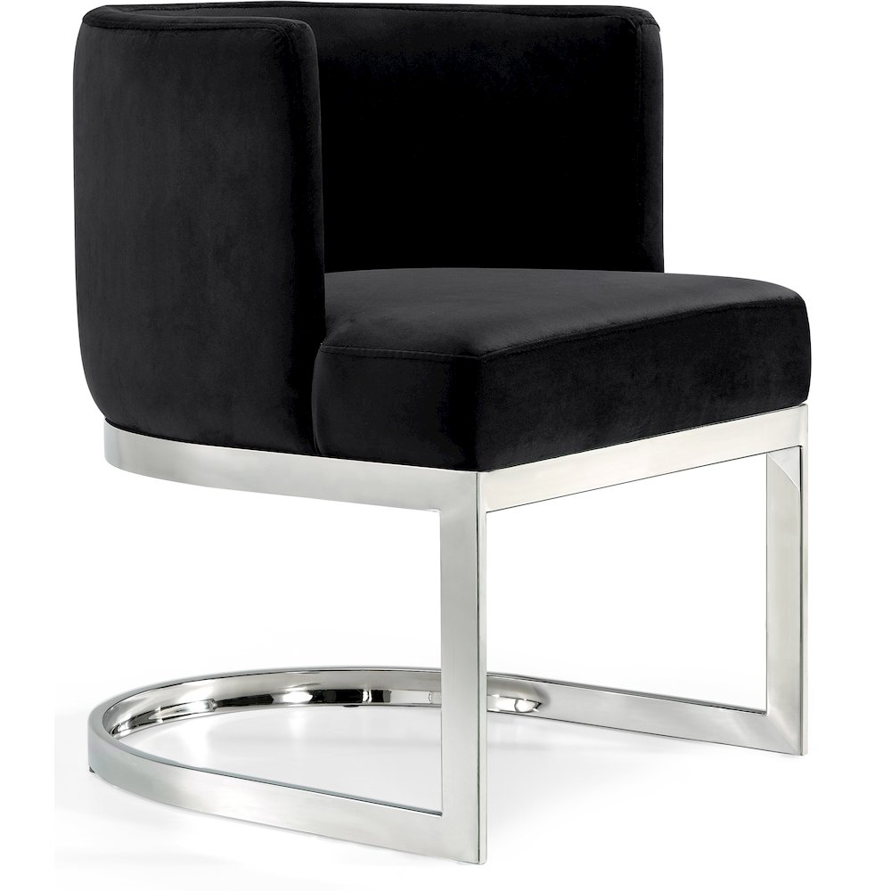 Gianna Black Velvet Dining Chair. Picture 1