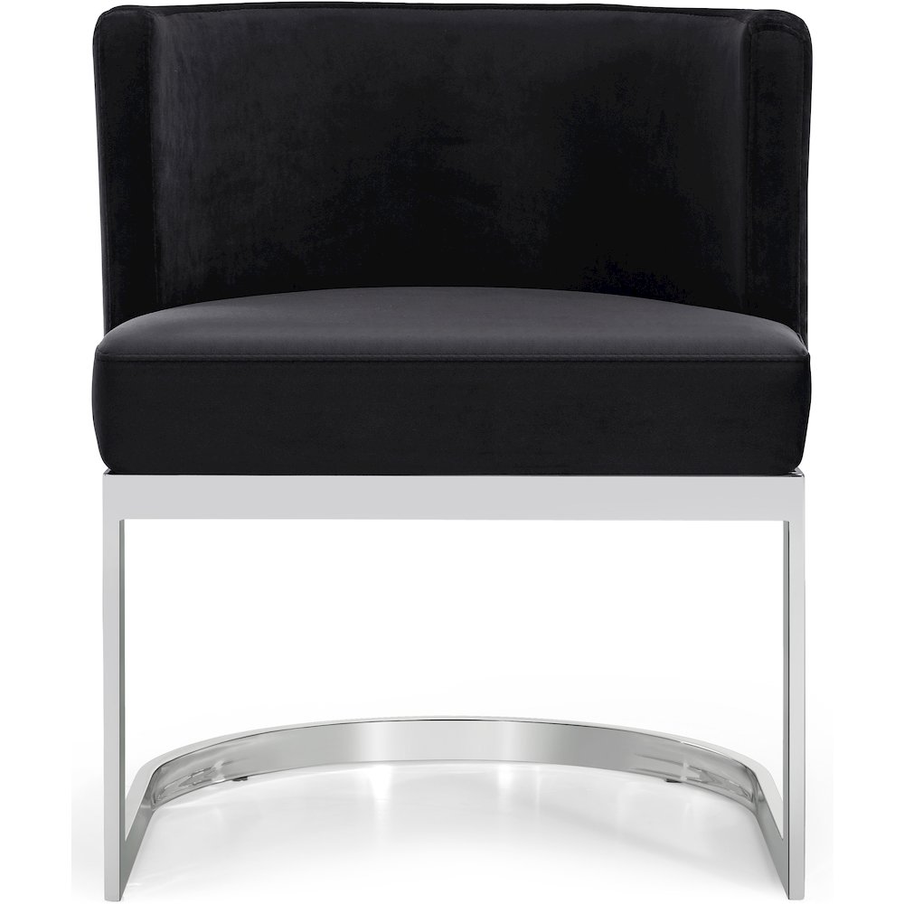 Gianna Black Velvet Dining Chair. Picture 3