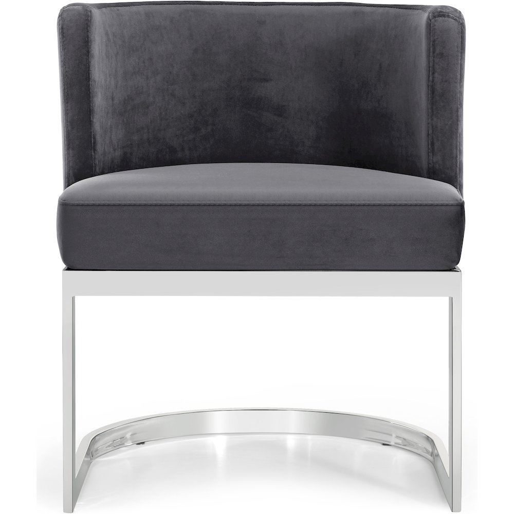 Gianna Grey Velvet Dining Chair. Picture 3